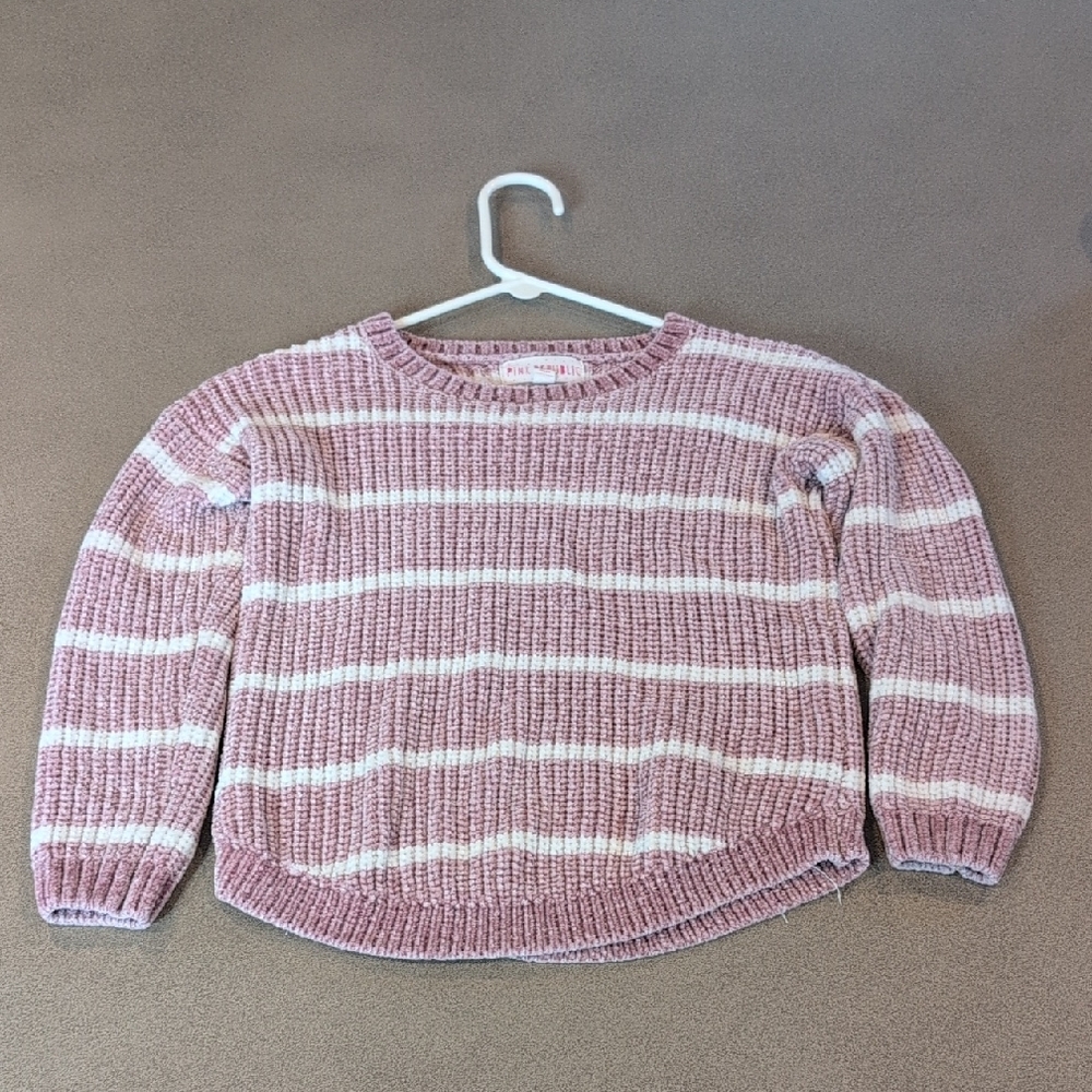 Pink Republic Blush and White Striped Sweater